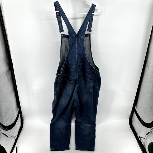 Madewell Skinny Overalls Jeans Denim One Piece Stretch Zip Jansing Wash Blue 2X - Picture 7 of 7